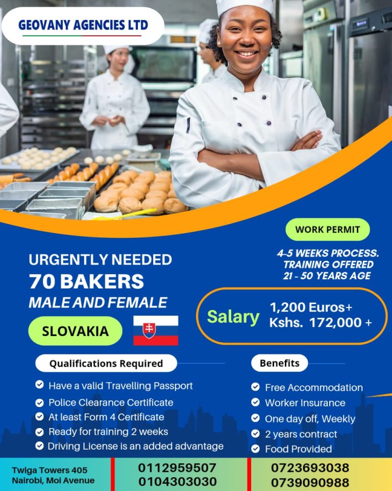 Hiring 70 Male and Female Bakers for Slovakia – Training Provided!